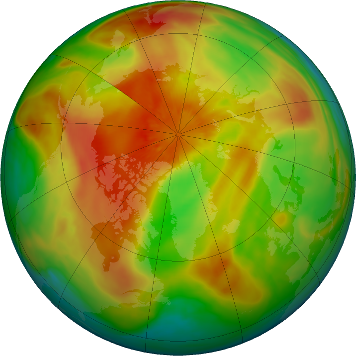 Arctic ozone map for 21 March 2022